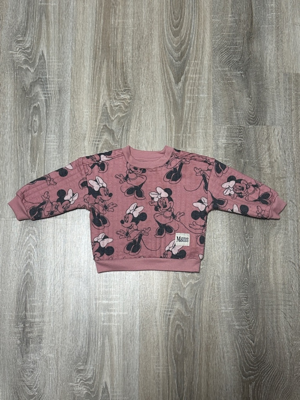 Disney Pink Minnie Mouse All-Over Print Sweatshirt